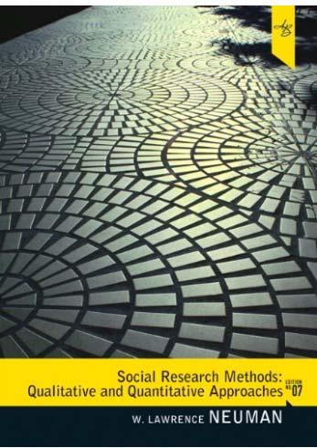 W. Lawrence Newman (2010), Social Research Methods: Qualitative and Quantitative Approaches (7 th Edition), New York: Allyn & Bacon Part I Foundations Data Chapter 1 Why Do Research?