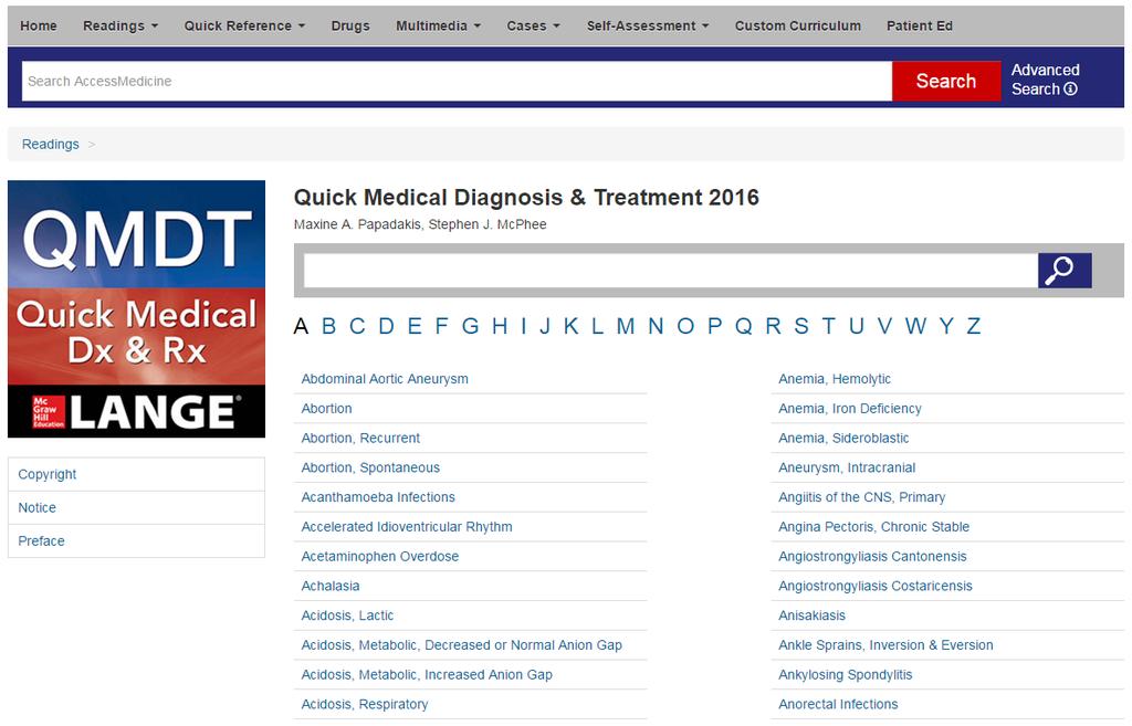 Quick Reference Quick Medical Diagnosis & Treatment Quick