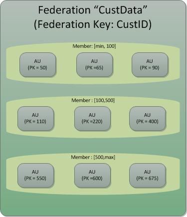Key : CustID) o 동일한 Federation Key 를가지는모든데이터집합 : 항상함께존재해야함