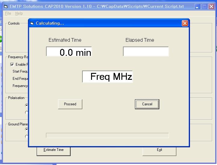 제 장전파연구원형표준안테나법 2 < 그림 2-3-21> 의실행화면에서좌측하단의 Estimate Time