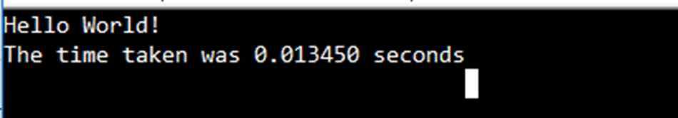 #include "mbed.h Timer t; // define Timer with name t Serial pc(usbtx, USBRX); int main() { t.start(); // start the timer pc.printf("hello World!\n"); t.stop(); // stop the timer //print to pc pc.