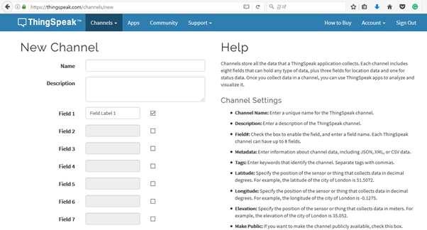 그림 15.5 ThinkSpeak 사이트의홈페이지 가입후, 로그인을한다음 Channels 메뉴를클릭하여채널을생성하도록한다. My Channels 에서 New Channel 버튼을클릭한다. 그림 15.