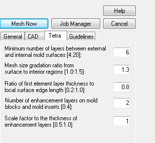 Induction Heating 해석이론 Meshing 고려대상 Mold Insert( 가열체 ) Mold Insert( 가열체 ) 표면 Mesh size mesh size = δ 0.8 Mold Insert( 가열체 ) 의 1 st layer 두께는 δ( 델타 ) 로지정 표면부위는 4 Layer 를추천함.