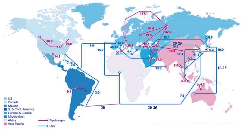 표 17 개발중인 LNG 수출프로젝트 Project Operator Capacity Start-update Mt/year bcm/year Algeria Skikda new train Sonatrach 4.5 6.1 end-2012 Gassi Touil LNG Sonatrach 4.7 6.4 2013 Angola Angola LNG Chevron 5.2 7.