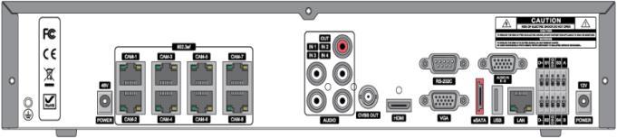 1 IP 카메라연결화면 (NVR PoE 모델 ) 표 2.5.1.1 IP 카메라공장출고기본설정 NVR과의최적의연결을위해아래와같은 IP 카메라설정을권장합니다.