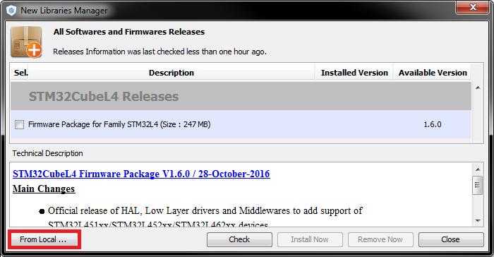 # Keyword: STMCubeL4 L4 를다른시리즈명 (F0/L0/F1/F2, ) 으로변경하면해당 Firmware Package 검색가능 ) 위링크를통해아래와같은 Package 를 Local
