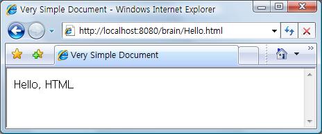 66/78 4. 간단한 JSP 페이지작성하기 간단한 HTML 문서로톰캣테스트하기 ROOT 웹애플리케이션디렉터리에있는 HTML 문서는 http://< 웹서버주소 >:< 포트번호 >/< 파일이름 > 포맷의 URL을이용해서가져올수있다.