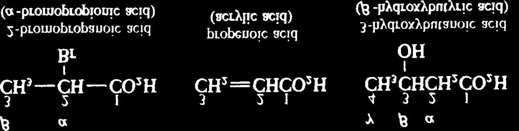 -carboxylic acid C1 -oic acid -ic acid