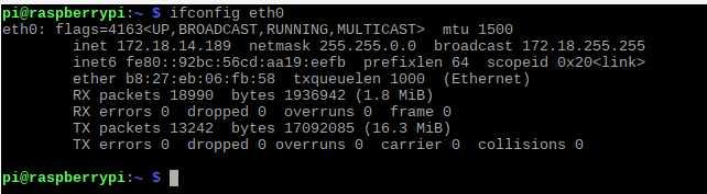 SBC( 계속 ) * IP 주소확인 $ ifconfig