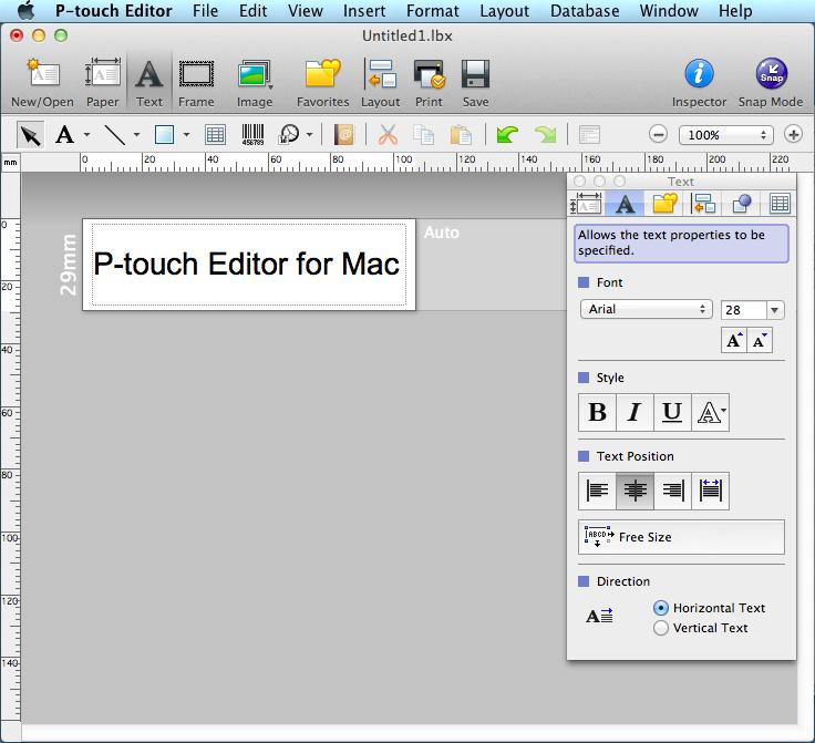 새로만들기 / 열기대화상자에서시작 P-touch Editor 5.