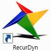 RecurDyn 시작하기 RecurDyn 시작을위한새로운모델생성하기 1. 바탕화면에서 RecurDyn 아이콘을더블클릭합니다.