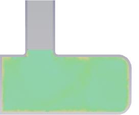 큰영역으로남으며외관상으로도불량인제품을유발한다 [Fig. 7]. 이에비해둥근모서리와, 측벽모델은비교적안정적인체적분율과고른압력분포를갖는다. 하지만제품의둥근모서리의반경이두께에비해상대적으로작을경우, 유동성이떨어져사출해석이불가능한경우도있었다. Vol. fraction [-] 0.