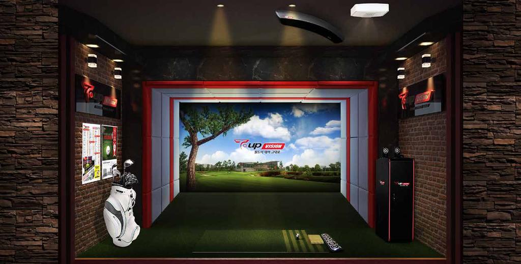 STATE OF THE ART SCREEN GOLF TECHNOLOGY 최첨단기술을적용하여스크린골프라운드를쾌적한조건에서플레이할수있게실현했습니다.