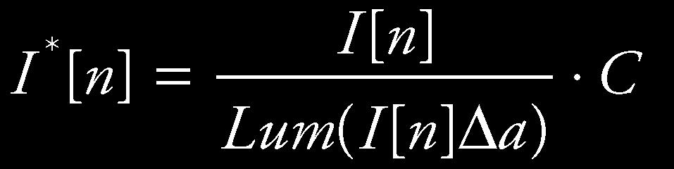 Lum(I [n]da) Lum(IDa), I w Iin. Lum(I [n]da) Lum(IDa) Lum(I [n]da)/lum(ida).