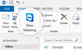 3 회의 을빠져나와 TeamViewer 응용프로그램으로이동하는번거로움없이쉽고빠르게 TeamViewer 회의를예약할수있습니다. TeamViewer 애드인은시작 새회의아래의 Microsoft Outlook 메뉴에서불러올수있습니다. Microsoft Outlook 용 TeamViewer 회의애드인.
