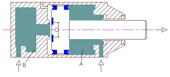 공기압 actuator 공압 actuator 예 충격실린더 일반적인복동실린더는성형 (Forming) 작업에사용하기에는추력 (thrust
