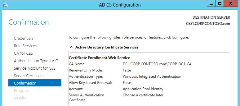 19. Server Certificate 페이지에서, Choose and assign a