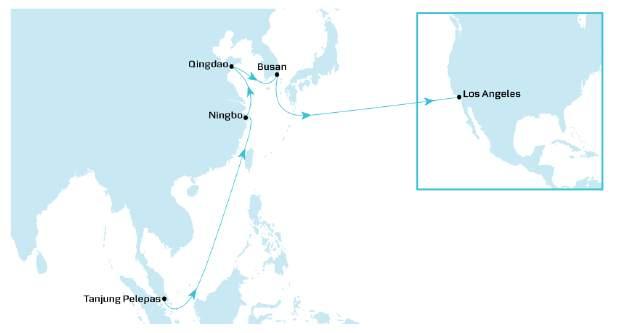 머스크라인은북미 - 태평양구간의다른서비스항로에대한개선계획추진중에있음 머스크라인은부산항등우리나라를포함한중국을기항하는 TP10 서비스구간에대한개선계획을발표함