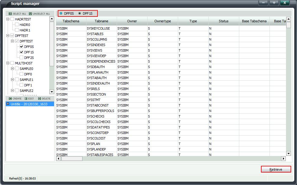 MaxGauge Real-Time Monitoring SQL TEXT 수행할 SQL 문 4) 저장한 SQL 문을체크하고 Retrieve