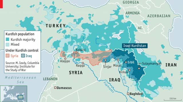 對쿠르드자치정부 (Kurdistan Regional Government, KRG) 갈등관계 쿠르드족은이라크의최대소수민족 ( 이라크인구 14.7%; 550 만명 ) 으로, 사담 쿠르드자치정부는자치지역내유전개발및원유수출관련권한을둘러싸고중앙정부와갈등관계 후세인정권이붕괴된이후쿠르드자치정부 (KRG) 를수립하였음 (2006.1월).