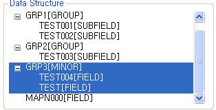 [ 그림 4.16] Create Minor 3 참고 GUI Editor 에서편집할경우새로운 Field 의생성위치에따라기존의 Minor 구조체또는 GRP 구조 체가변경될수있다. Detail Data Structure 에서선택한 Named Field 의상세정보를보여준다. [ 그림 4.17] Detail 다음은각항목들에대한설명이다.