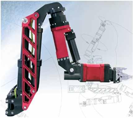 (Ishitsuka & Ishii, 2006). Fig. 5 5) 는 Twin berger ROV manipulator의사진이다. Fig. 6 6) 은미국하와이대학의 AUV인 SAUVIM에부착되어있는 Ansaldo-MARIS7080 은 7+1자유도의많은자유도를가지고있는전기모터방식의수중매니퓰레이터이다 (Marani, et al.