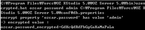 properties password (DB ozcar DB password admin ) SAP sap.