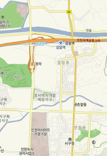 10.2km 직진 종합환경연구단지 경인고속도로이용시 : 서울 서인천IC