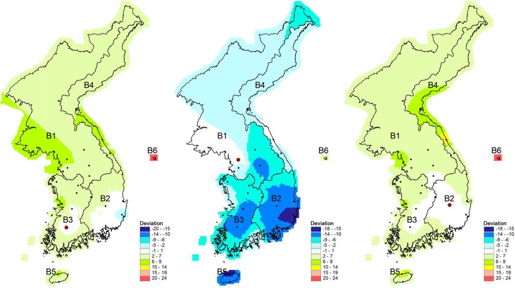 Jin-Hee Kim et al.: Prediction of Blooming Dates of Spring Flowers by Using Digital Temperature... 45 ƒ w y d ¾ w» w x v w w w» w 29 w 1981-2012» l s w. 29 Fig.