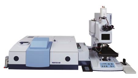 분광영상연구분야 Optical Spectrometry Research FT-UV-Vis-IR Spectroscopic Imaging Microscope 제작사 Bruker Optics 모델명 Hyperion-3000 구성 FT-UV-Vis-IR Spectrometer [VERTEX 80] - Spectral ranges : 50,000 to 500cm