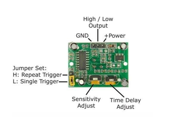 4V 감지각도 110 Degree 감지거리 7M Size 28mm 36mm 무게 25g Calibration- 센서보정