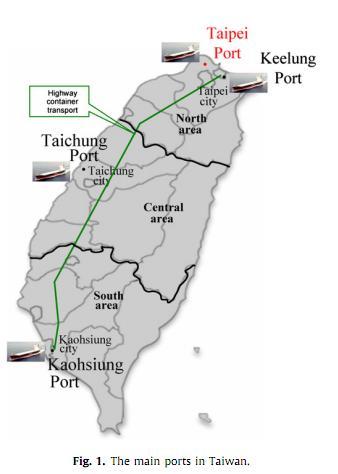 컨테이너수송의 76% 차지 - 킬륭은 14%, 타이청은 10% - 가장많은수송을차지하는카오슝항의 인구는 22% 에불과 - 인구의 60% 는북부지역에밀집 Chun