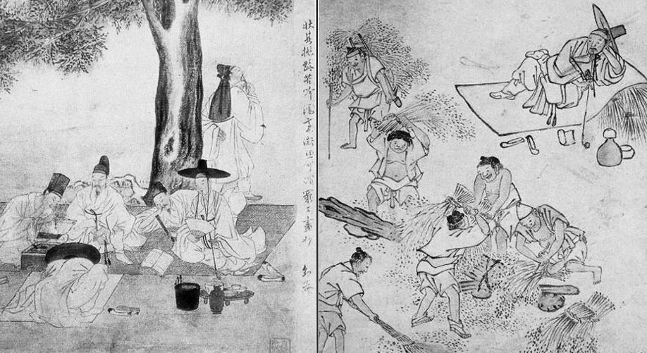 강희언 (1738-1792) 의풍속화 김홍도