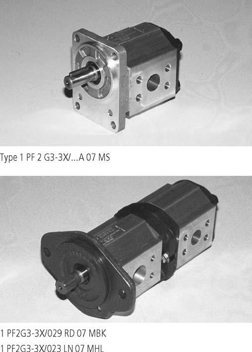 75 외접기어펌프 G3, 시리즈 3X 공칭사이즈 (NS) 5 최대압력 2 bar 최대용량 5.