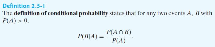 2.4 Conditional Probability : 조건부확률 2.4.1 The multiplication rule and tree diagrams : 두사건에대한곱셈규칙 : 세사건에대한곱셈규칙 2.