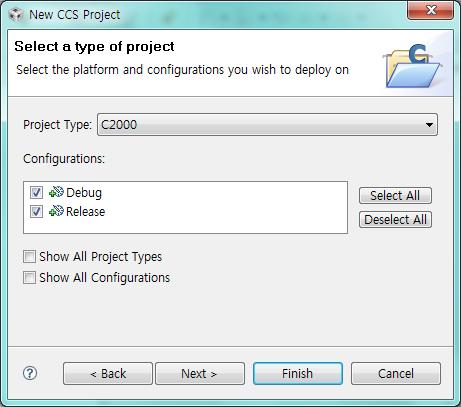 1 Select a type of project - Project Type를