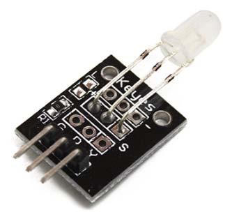 16. 2 컬러 5mm LED 모듈 ( Dual Color LED Module 5mm ) - (KY-011) 1 개의 LED 로 RED 와 Green 두가지색상을가지고