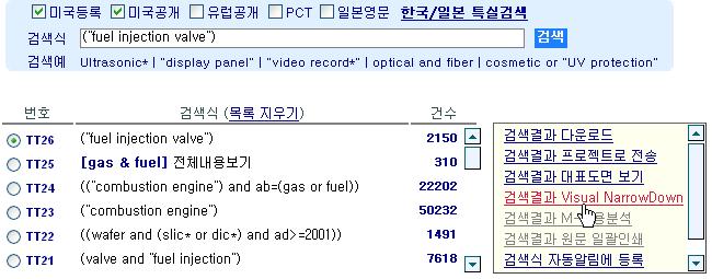 3.4 검색결과 Visual NarrowDown 검색결과데이터를한눈에쉽게파악할수있도록각필드별통계치를그래프로보여줍니다.