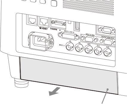 옵션어댑터설치 (VPL-FHZ120L 만해당 ) 4 어댑터에부착된두개의나사를조이십시오.