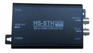 1. HS-STH 제품모양 제품특징 신호를 신호로변환 Throughout x1 3G / HD / SD VIDEO 자동감지 타사대비적은소비전력 장착이용이한브라켓일체형 장시간사용에도안정성높은제품 입력신호감지시 LED 점등 Made in Korea 제품 I/O INTERFACE 입력 : x 2, HD- x 1 BNC [75Ω]