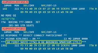 Business 77W JFK Smartium 77L LAX, SFO, ORD, LHR 772