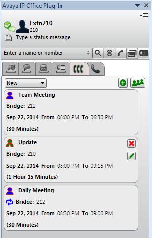 8 예약된 13..5 Microsoft Outlook 플러 그 인 : 다자간 통화 다자간 통화 탭을 클릭하면 예약된 다자간 통화가 표시됩니다. 이 통화는 사용자가 초대받았던 다자간 통화이자 직접 일정을 계획했던 다자간 통 입니다. 화 사용자가 호스트인 반복 다자간 통화입니다.