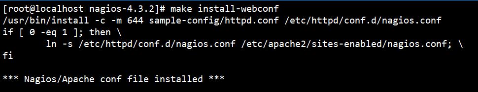 d 에등록됨 make install-commandmode -> nagios라는 user가없으면여기서에러발생