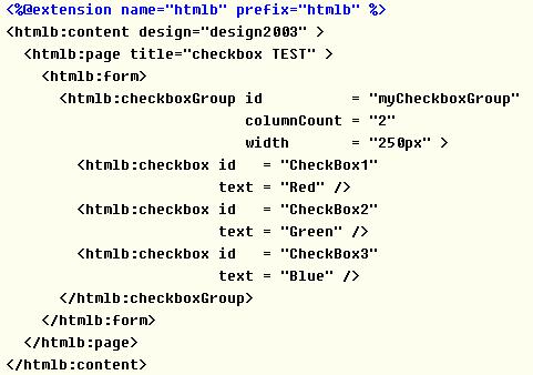 5.5 checkbox Layout) <htmlb:checkboxgroup> 속성설명 id columncount width