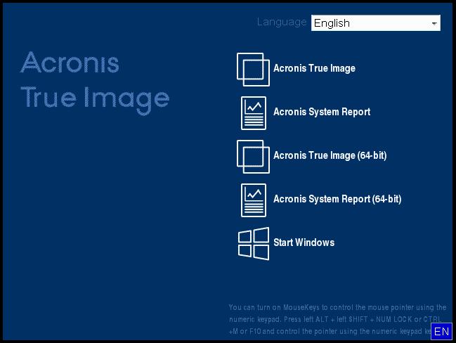 다른마우스나키보드가없으면 Acronis 지원에문의하십시오. 해당마우스및키보드모델의드라이브가포함된사용자정의부트가능한 CD 를제작해줄것입니다. 적합한드라이버를찾고사용자정의부트가능한 CD 를만들려면다소시간이걸릴수있다는점에유의하십시오. 일부모델에는이러한복구 CD 제작이불가능할수도있습니다. 4. 프로그램이시작되면백업에서일부파일을복구해볼것을권장합니다.