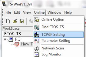 ETOS-TS TCP/IP 설정 ETOS-TS 의 TCP/IP 설정방법입니다.