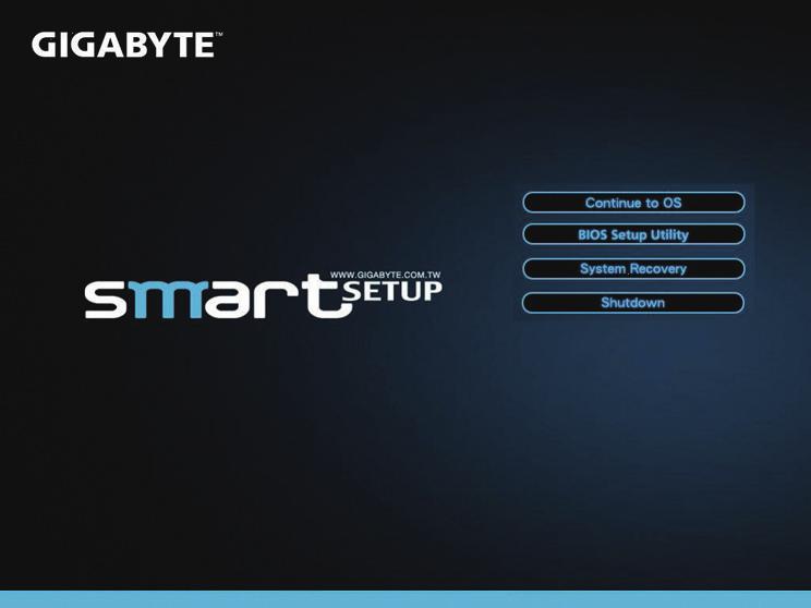 ( 그림아이콘을볼수 ) 4. 스마트복원을정지하기위하여서 " 나감 " 을누르십시오. GIGABYTE Smart Setup: 오프모드 " 시에 " 스마트셋업 " 메뉴로들어가기위하여스마트버튼을누르십시오.