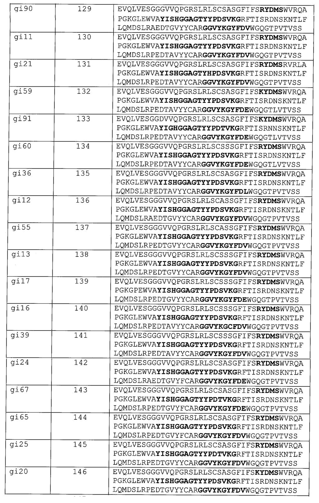 [0671] [0672] [0673] 표 8은 E26으로부터기원한친화성성숙된사람화된 IL-1β항체의 VL