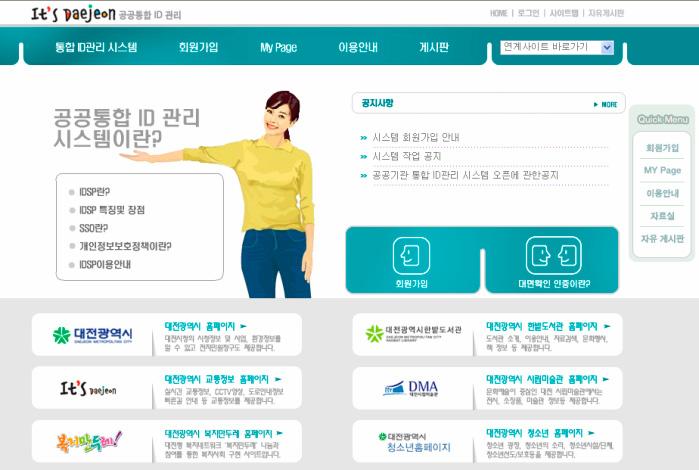 개요 ETRI & 대전광역시공공기관통합 ID 관리시스템 ETRI 에서개발한인터넷 ID 관리서비스시스템인 e-idms 를적용
