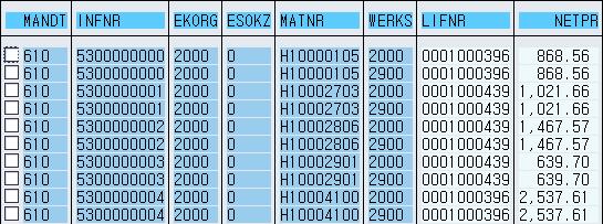 6. Info Record Info-Record Interface (SAP Web VAN)